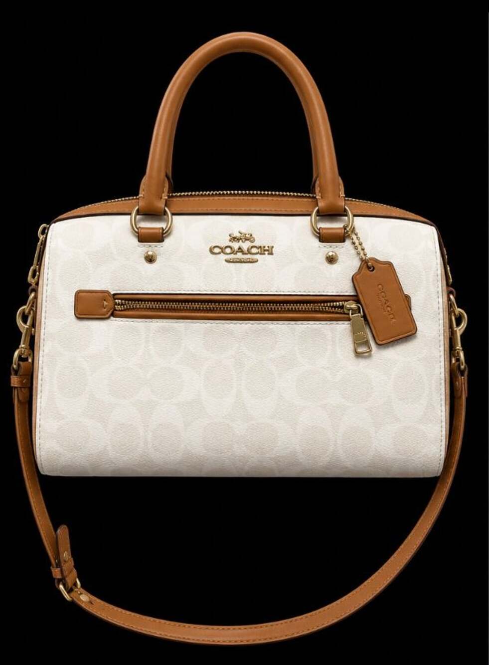 Coach Rowan Satchel In Blocked Signature Canvas CA149 Light Khaki Chalk